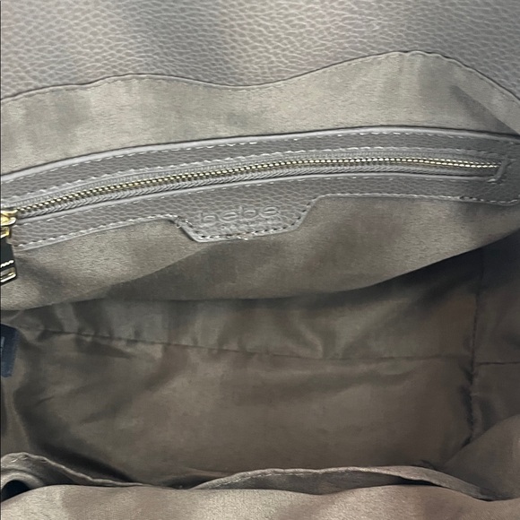 Bebe Brown Satchel with Gold Ring Handles - Picture 10 of 11